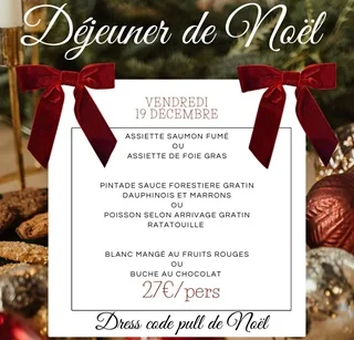 19 décembre - Déjeuner de Noël aux Terrasses