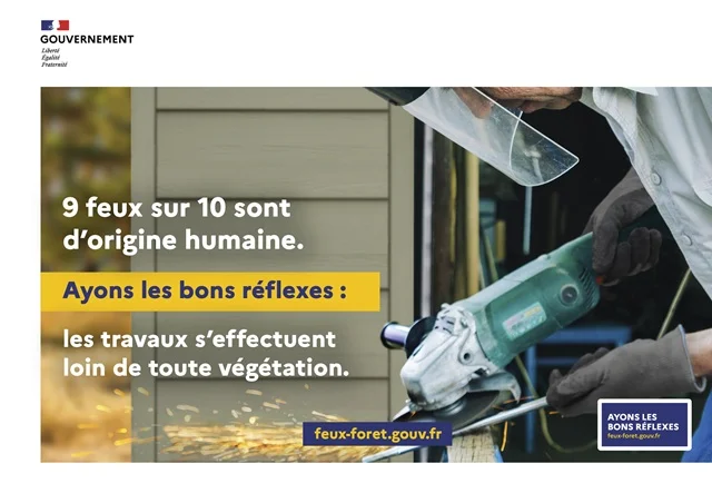 Les travaux s'effectuent loin de toute végétation